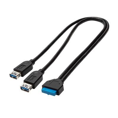 Motherboard 20pin Biex Doppju USB A Female Cable