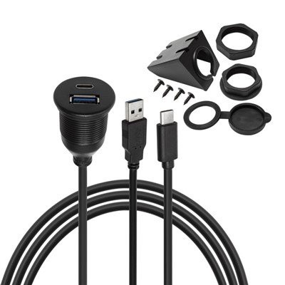 Tip C 3.1 Car Mount Flush Waterproof Estensjoni Cable