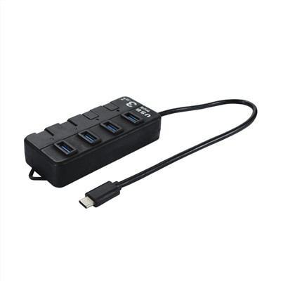 Tip C Sa 4 Port USB 3. 0 HUB bi Swiċċijiet tal-Enerġija