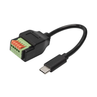USB C Male għal 5pins Terminal Block Cable B'Push Button