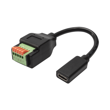 USB Type-C Socket Biex Cable Adapter tal-Blokk Terminali B'Push Button